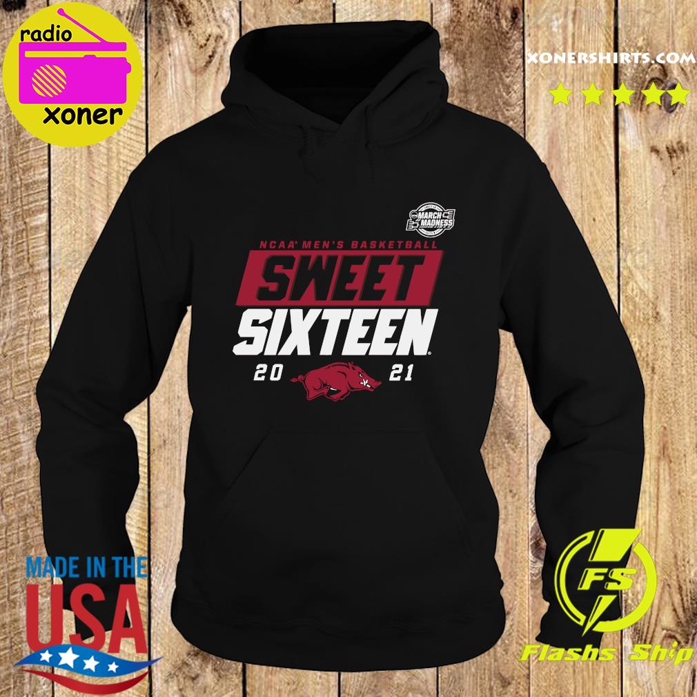 Official Arkansas Razorbacks NCAA Men's Basketball Sweet Sixteen 2021 Shirt Hoodie