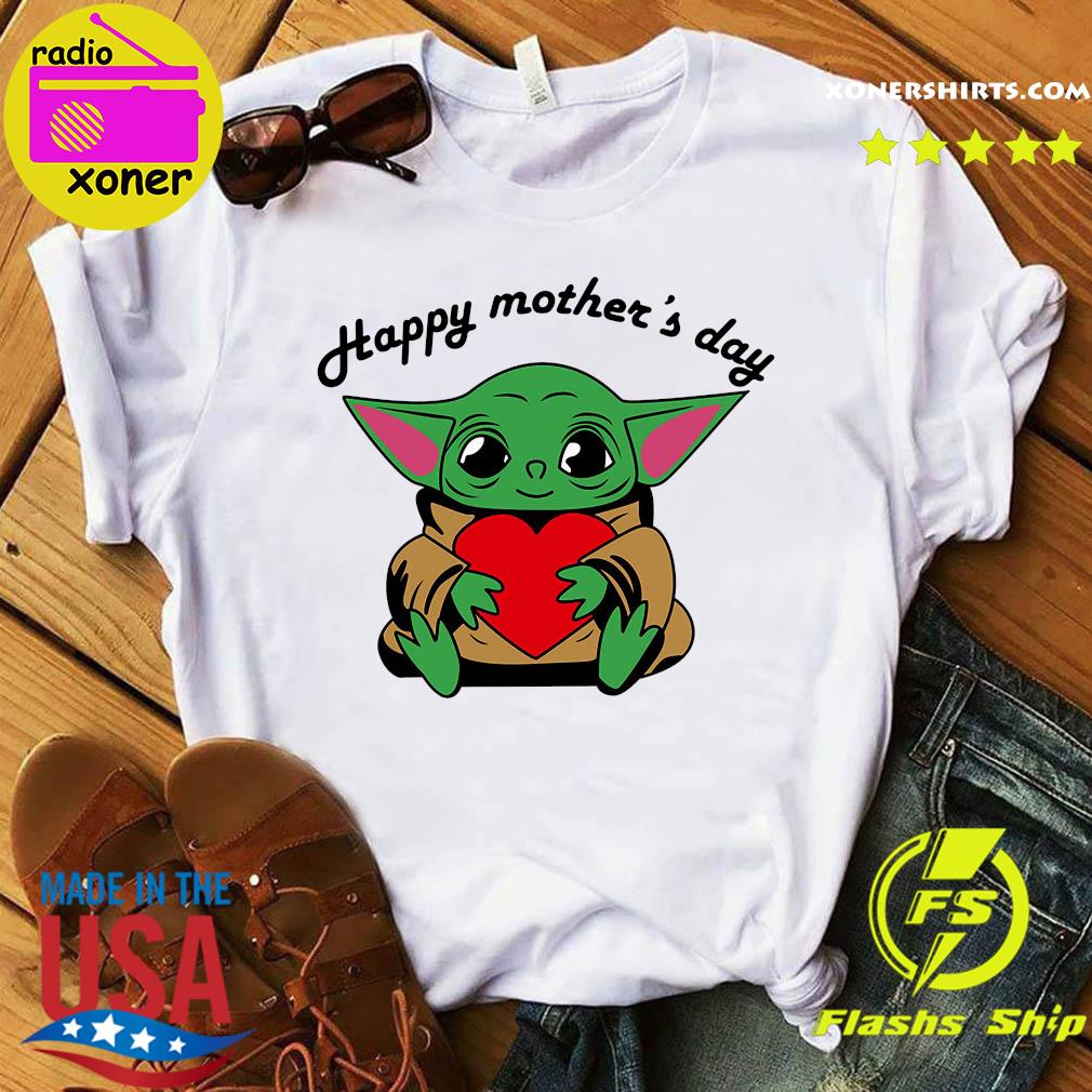 Official Baby Yoda Hug Heart Happy Mother's Day Shirt