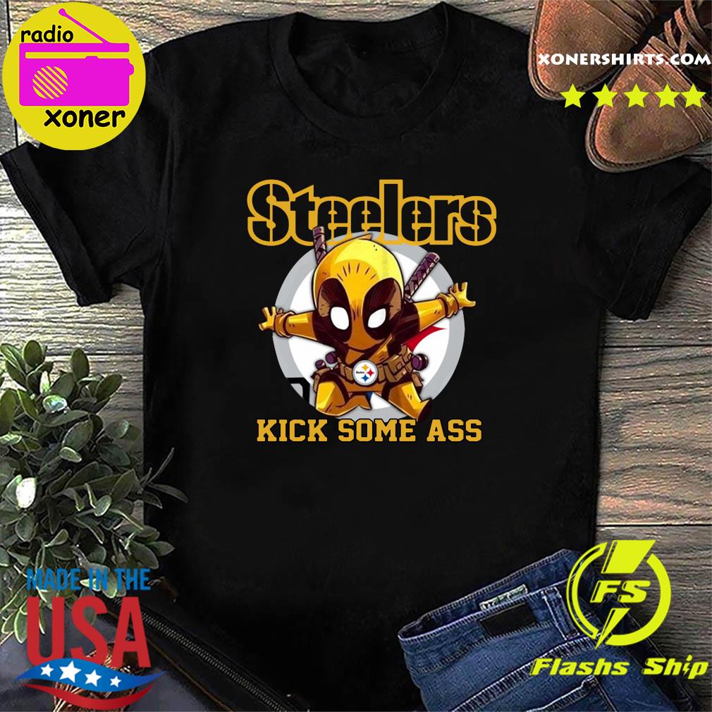 Official Deadpool Pittsburgh Steelers Kick Some Ass Shirt