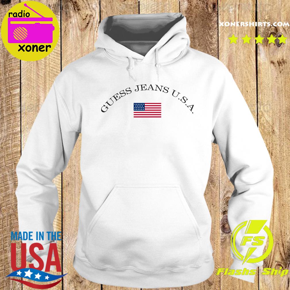 Official Guess Jeans USA Flag Shirt Hoodie