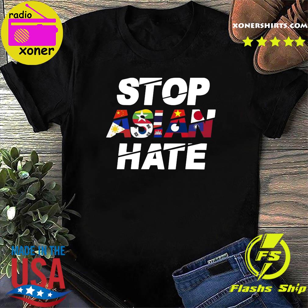 Official Stop Asian Hate Flag Wonderful Shirt