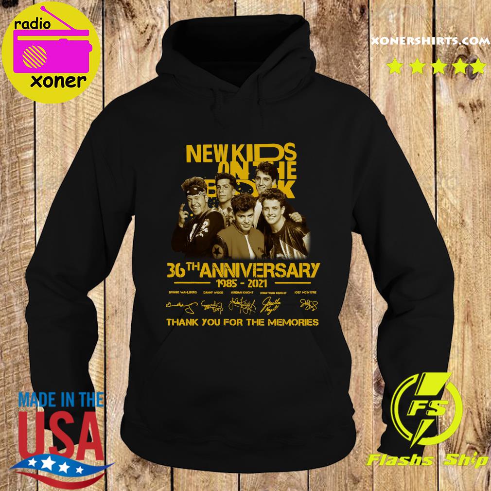 Official The New Kids On The Block 36th Anniversary 1985 2021 Signatures Thank You For The Memories Shirt Hoodie