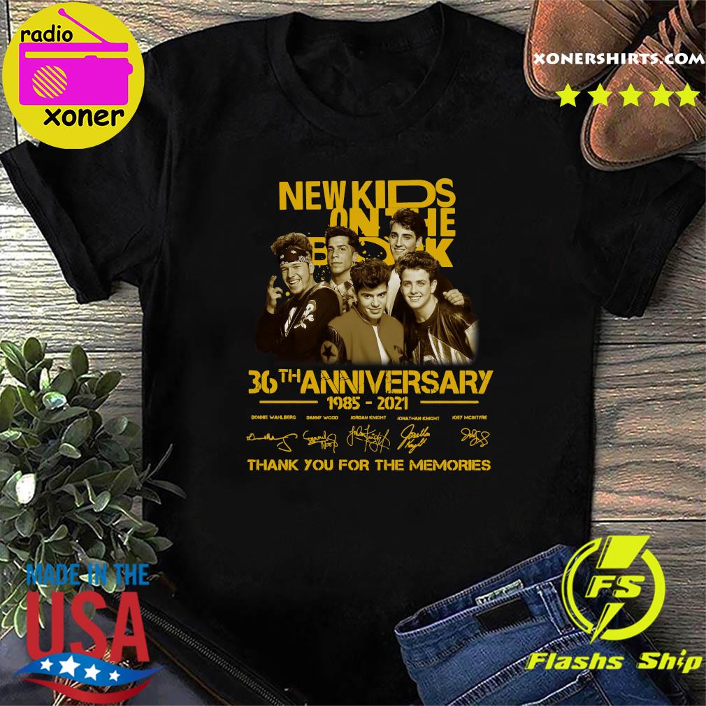 Official The New Kids On The Block 36th Anniversary 1985 2021 Signatures Thank You For The Memories Shirt