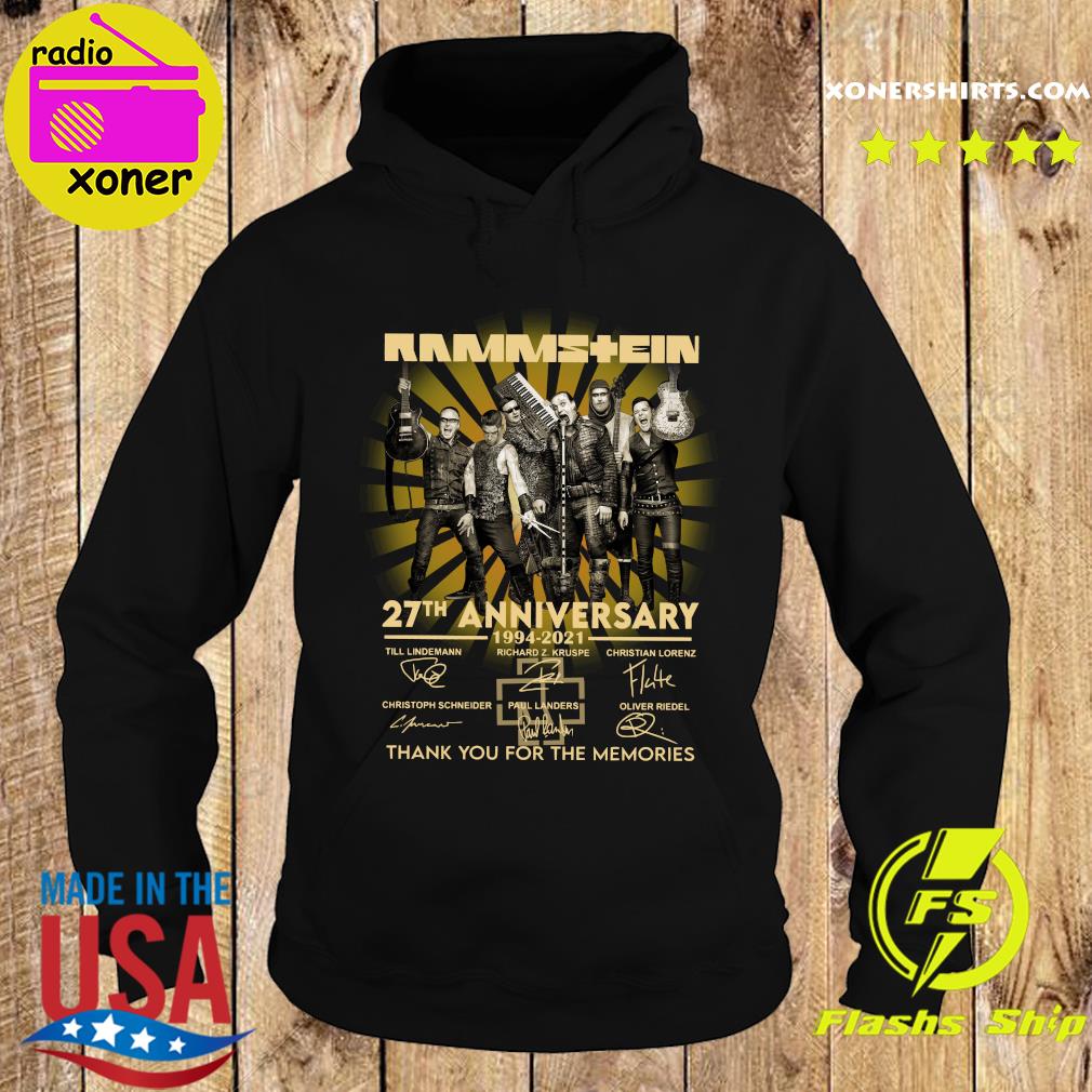 The Rammstein 27th Anniversary 1194 2021 Signatures Thank You For The Memories Shirt Hoodie