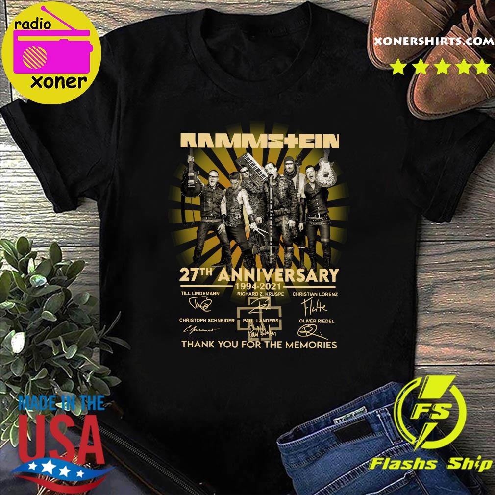 The Rammstein 27th Anniversary 1194 2021 Signatures Thank You For The Memories Shirt