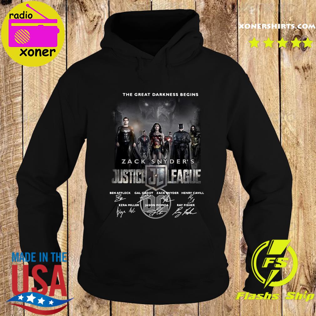 Zack Snyder Justice League The Great Darkness Begin Signatures Shirt Hoodie